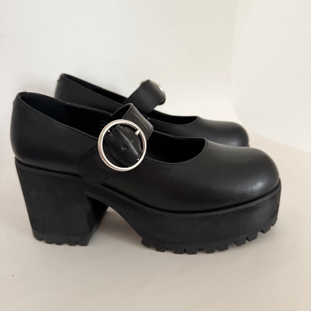 Current Mood Black Chunky Platform Mary Janes Whimsigoth Goth Witchy 1970s Style